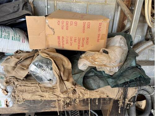 caption QTY OF SANDBAGS, SILT SOCKS AND SILT FENCE