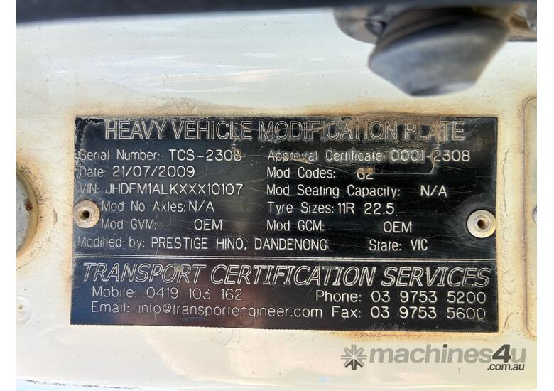 caption 2009 Hino FM500 2632 Tipper