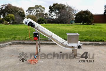Stainless Steel Incline Conveyor - 1.38m High - Propac