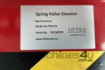 2021 Liftex TR2134 Rotating Spring Lift Table