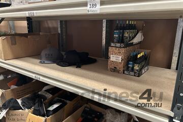 Contents of Steel Shelving x 6 Bays