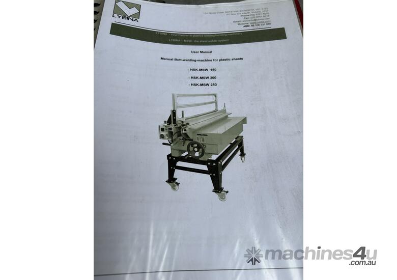 Manual Butt-Welding Machines for sheets up 1500 long x 20 thick