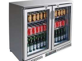 F.E.D. SC248SG Two Door BLACK MAGIC S/Steel Bar Cooler - picture0' - Click to enlarge