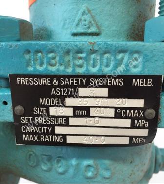 Valve Safety Relief 3591120 Size 18mm 400C Max #G