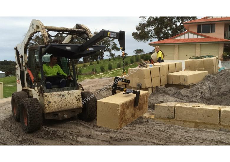 Used 2017 himac Limestone Block Grab Lifter Skid Steer Grapple in