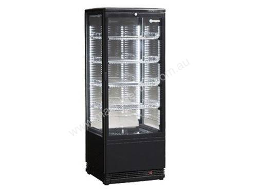 ICS Venice Tower Four Sided Glass Refrigerated Display in Black-Bench Top