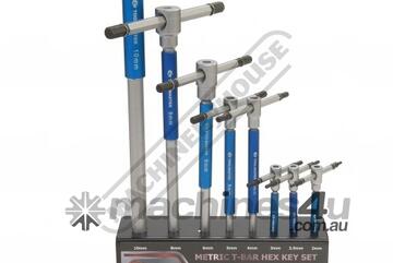 Metric Hex Key Set with T-Bar Handle 2 - 10mm 8 Piece Set