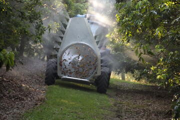 Tree sprayer for tropical fruit