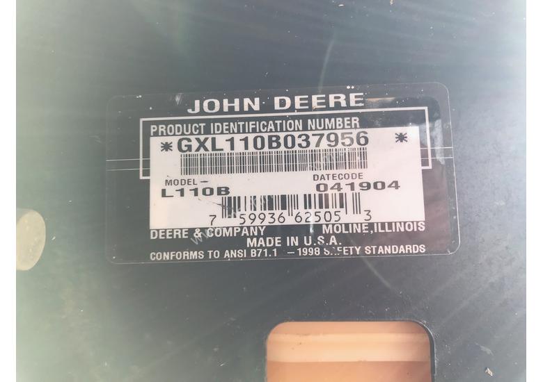 caption John Deere D110 Standard Ride On Lawn Equipment