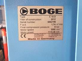 Boge C15 rotary screw air compressor - picture0' - Click to enlarge
