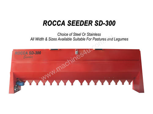 Rocca Seeder SD-300 Steel and Stainless Suitable for pastures and legumes seeder seedbox