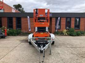 USED DINGLI E-TECH S0812-E  ELECTRIC SCISSOR LIFT AND 3.5T BULLANT TRAILER PACKAGE - picture0' - Click to enlarge