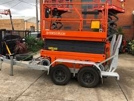 USED DINGLI E-TECH S0812-E  ELECTRIC SCISSOR LIFT AND 3.5T BULLANT TRAILER PACKAGE - picture1' - Click to enlarge