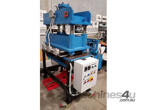 Hydraulic Press used for thermoforming and heating oven.