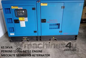 62.5KVA Perkins/Meccalte Silenced Diesel Generator 415V