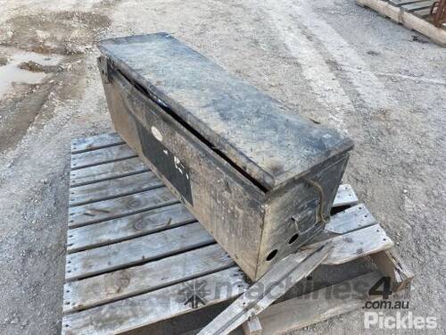 John Deere Steel Tool Box Containing Various John Deere Mower Spare Parts And Tools