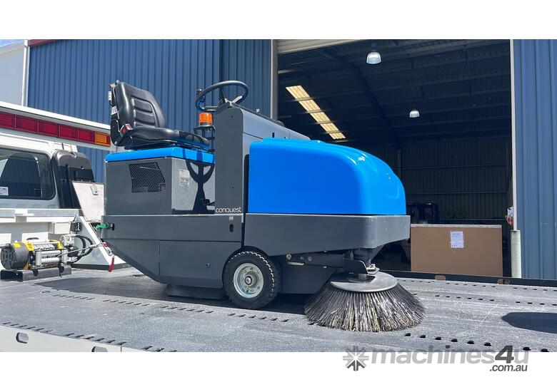 caption Large HD115 Ride on Sweeper LPG- Low hours! Fully Resprayed - Hire