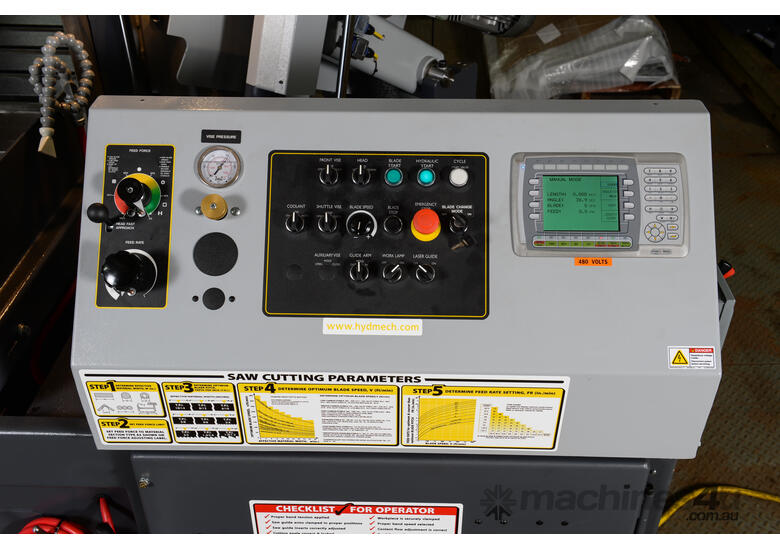 EXCEPTIONAL CUTTING PERFORMANCE - CNC Band Saw - HYDMECH M-16A Automatic Scissor Style - USA Made