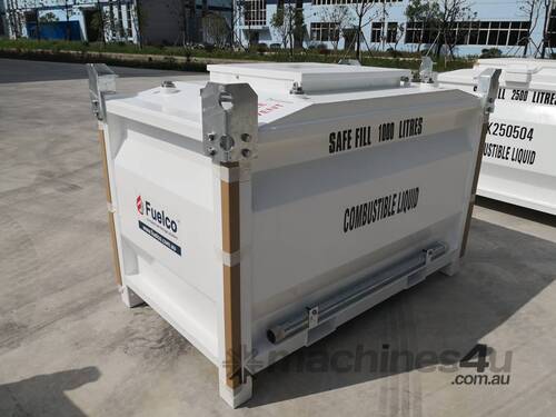 caption Powergen Transportable Kube Tanks for emergency situations-1000L