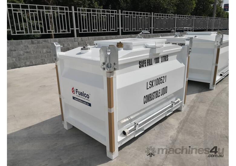 caption Powergen Transportable Kube Tanks for emergency situations-1000L