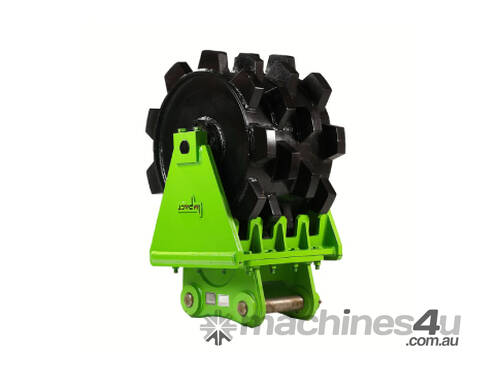 caption Excavator Compaction Wheels for 14T to 24T Excavators - Hire
