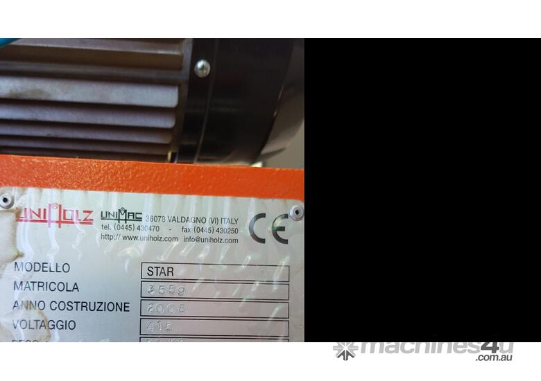 caption *Pre-Loved* 415V Aluminium Up-Cut Mitre Drill by Uniholz Star