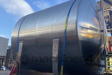 19600L Stainless Jacketed Horizontal wine milk Tank Vessel BSB valves level tube