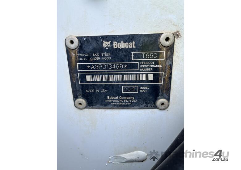 caption Bobcat T650 Tracked Skid Steer Loader - LOW Hours!