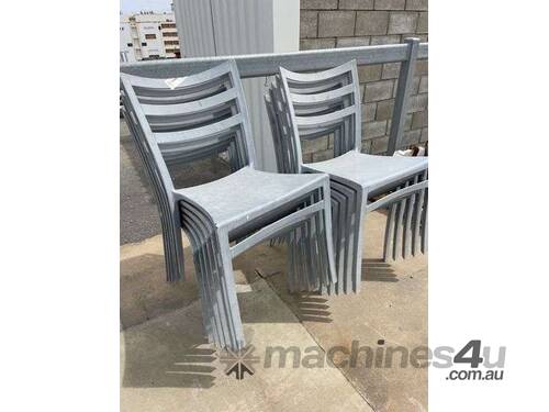 11x Plastic Stacker Chairs