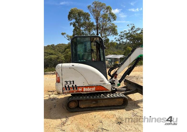 caption Bobcat Excavator