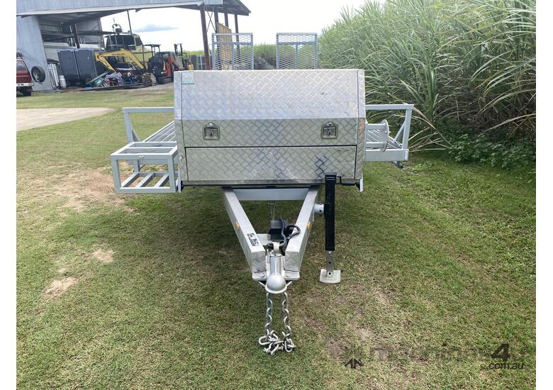 caption 2021 Carter Wesco BT450 Beaver Tail Tandem Axle Trailer