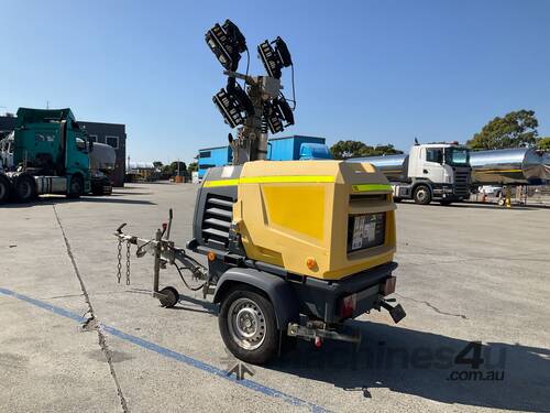 caption 2021 Atlas Copco Hilight H6+ Single Axle Light Tower Trailer