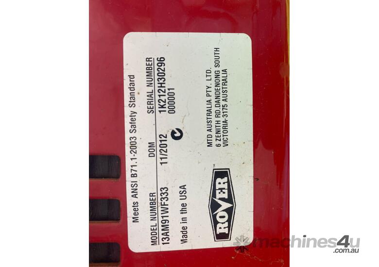 2012 Rover Raider 1438 Ride On Mower