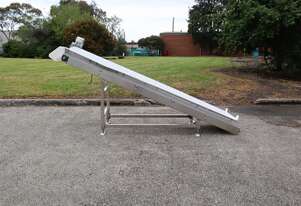 Stainless Steel Incline Belt Conveyor - 1.25m High