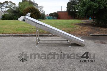 Stainless Steel Incline Belt Conveyor - 1.25m High