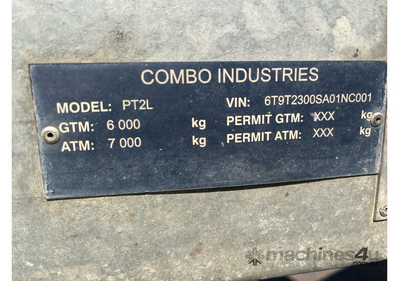 2010 Combo Industries PT2L Tandem Axle Cable Drum Trailer