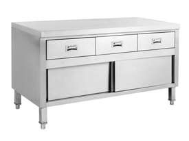 F.E.D. SKTD-1200 'KITCHEN TIDY' Cabinet Work Bench w/Doors & 3 Drawers - picture0' - Click to enlarge