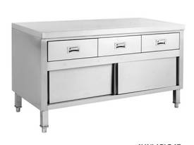 F.E.D. SKTD-1200 'KITCHEN TIDY' Cabinet Work Bench w/Doors & 3 Drawers - picture0' - Click to enlarge