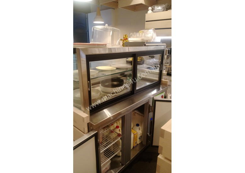 caption Display fridge salads/desserts/sushi