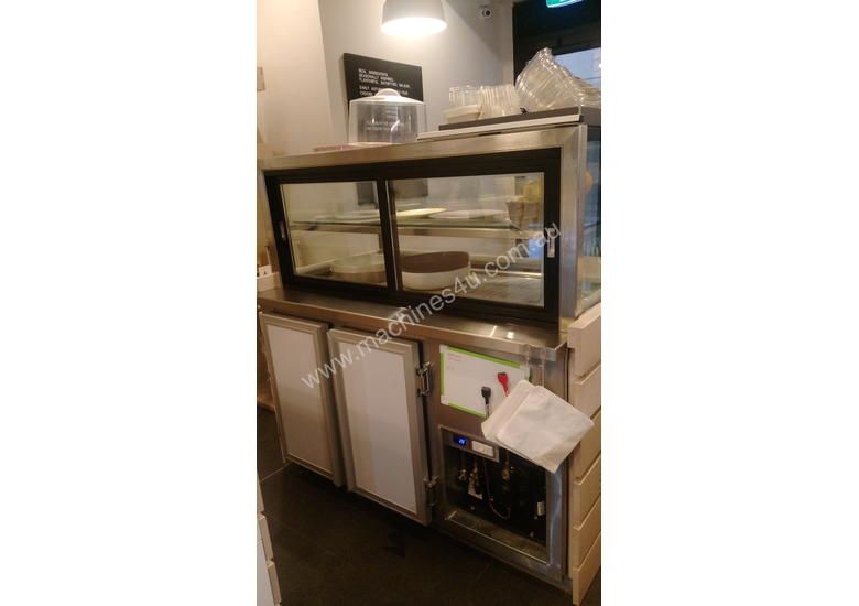 caption Display fridge salads/desserts/sushi