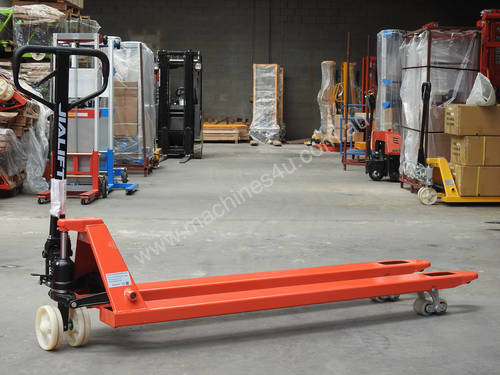 Length 1800mm long hand pallet truck/jack fork width 520mm capacity 2t