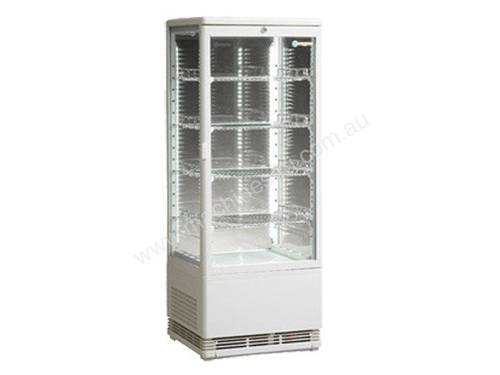 ICS Venice Tower Four Sided Glass Refrigerated Display in White-Bench Top