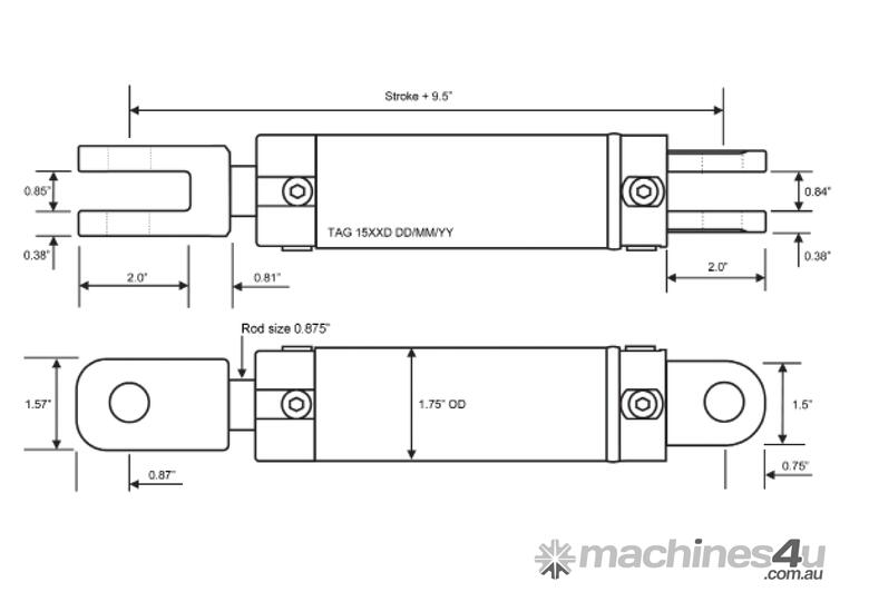New Not Specified Unknown Hydraulic Cylinder Agram Agricultural Ram 1 5