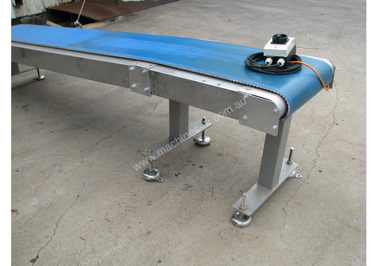 caption Stainless Motorised Belt Conveyor - 2.9m long