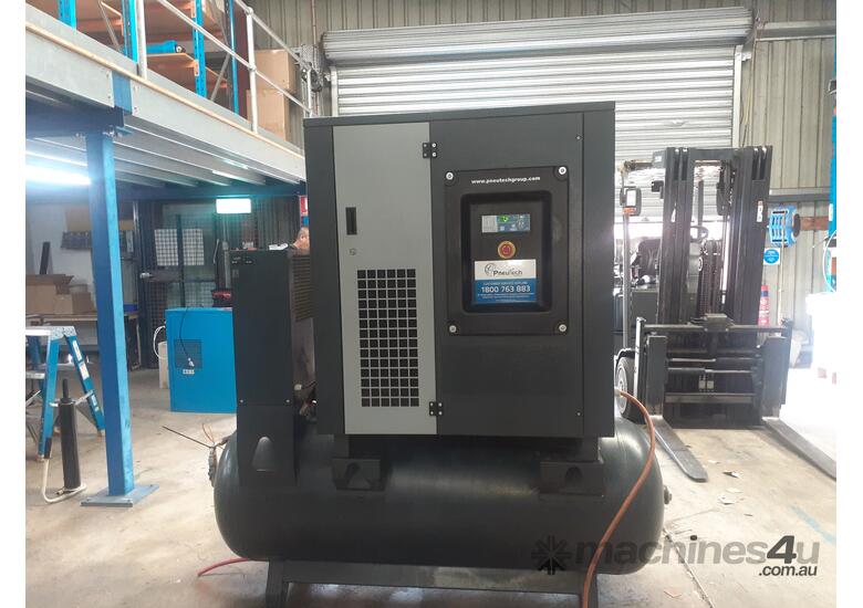 caption 30HP 120cfm Rotary Screw Compressor W/ Integrated Air Dryer - Pneutech RS3000-TR