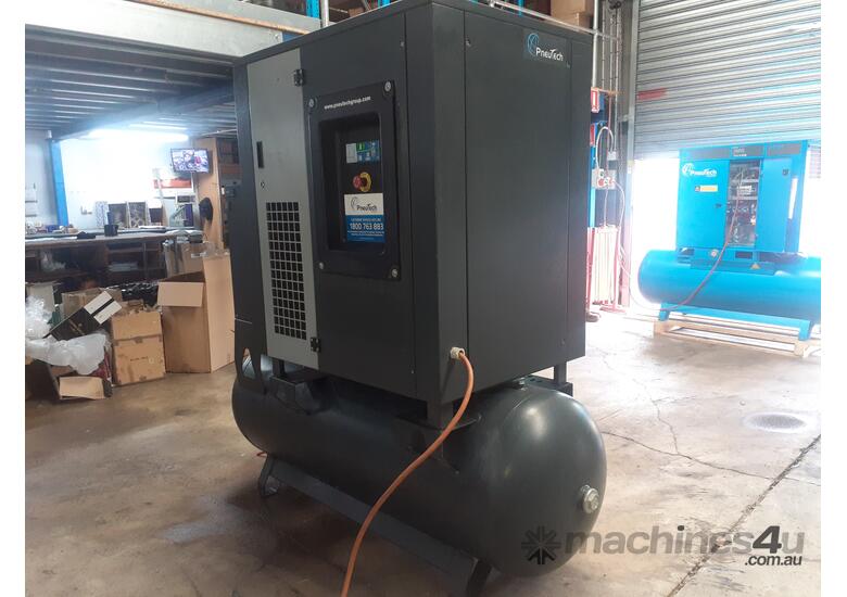 caption 30HP 120cfm Rotary Screw Compressor W/ Integrated Air Dryer - Pneutech RS3000-TR