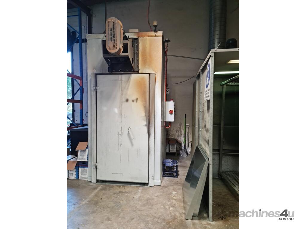 Used 2017 Emjay System Powder Coating Oven Spray Booth Powder Coating