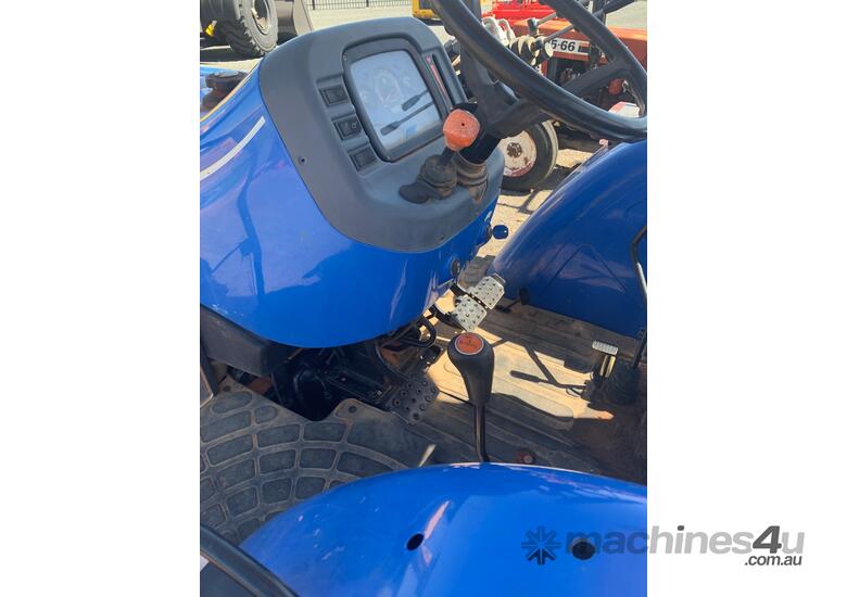 caption New Holland TT4.75 4WD Tractor with 3M 1.2 Ton side Fork