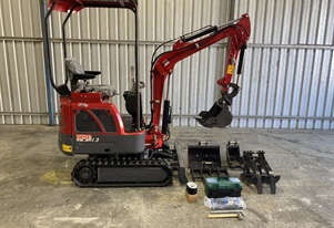 1.3 ton excavator with attachments for just $18,990+GST or around $89 per week on finance