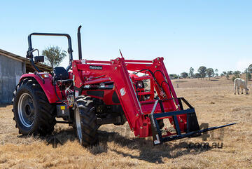 Mahindra 7590 4WD Tractor with Front End Loader - Smooth Operation and Easy Access Features